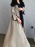 Breeze Jacket Kimono Khaki/Wine Red