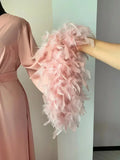 Silk Feather Bridal Robe