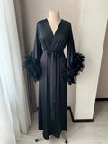 Bridal Robe Feather, Bridal Gift Newly Married