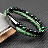 yoga cuff semi precious stone men jewelry