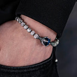 luxurious semi stone men bracelet to gift