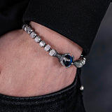 Celestial Steel & Stone Bracelet Duo