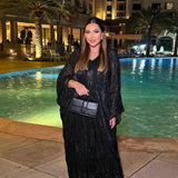 Modest Evening Batwing Abaya Set