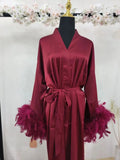 Silk Feather Bridal Robe