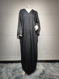 Modest Evening Batwing Abaya Set Kaftan Maxi Dress