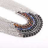 Men's Natural Stone Beaded Necklace