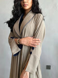 Breeze Jacket Kimono Khaki/Wine Red