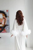 Bridal Robe Feather, Bridal Gift Muslim Newly Married