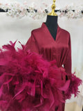 Silk Feather Bridal Robe