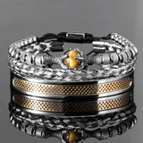 trendy semi stone men bracelet to gift