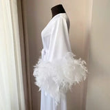 Silk Feather Bridal Robe