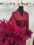 Silk Feather Bridal Robe