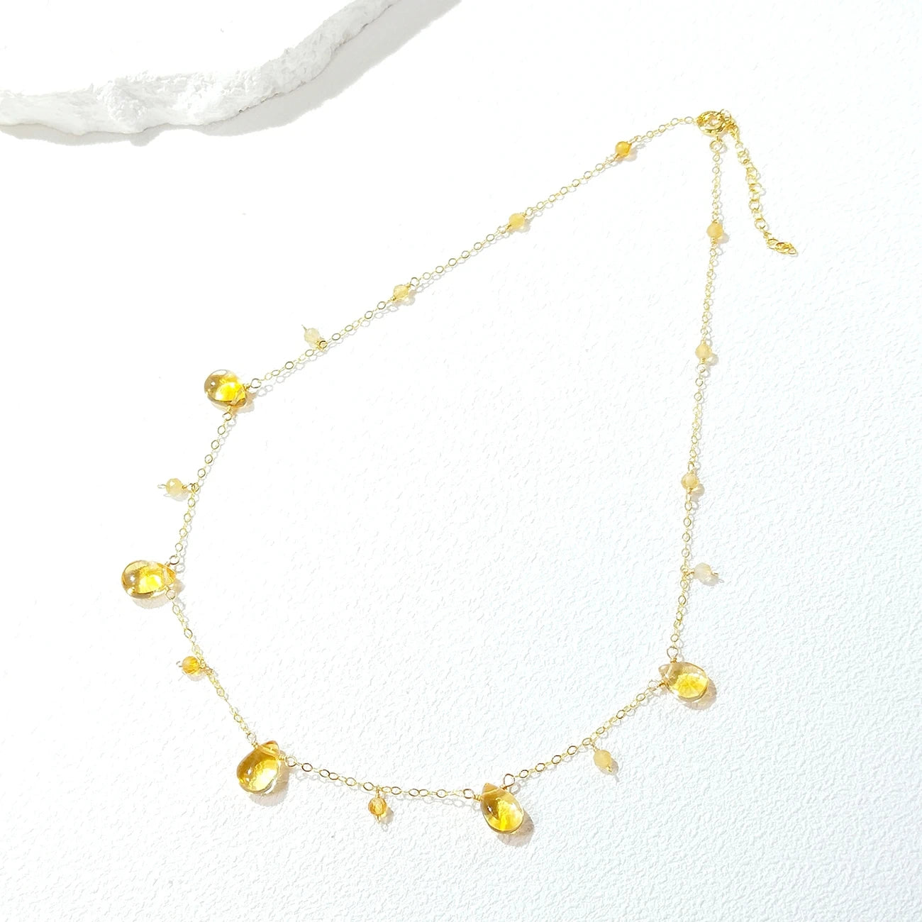 RadianceGlow Citrine Choker β 14K Gold Filled