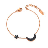 Black Moon Star jewelry set mother day gift for her