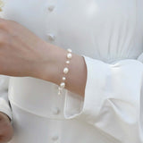 freswater pearl 925 sterling silver bracelet