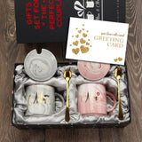 Mr Mrs marble mug gift couple