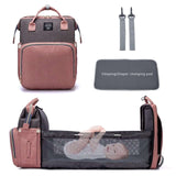 Baby diaper bed backpack pink