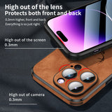 Iphone leather phone case gift for him