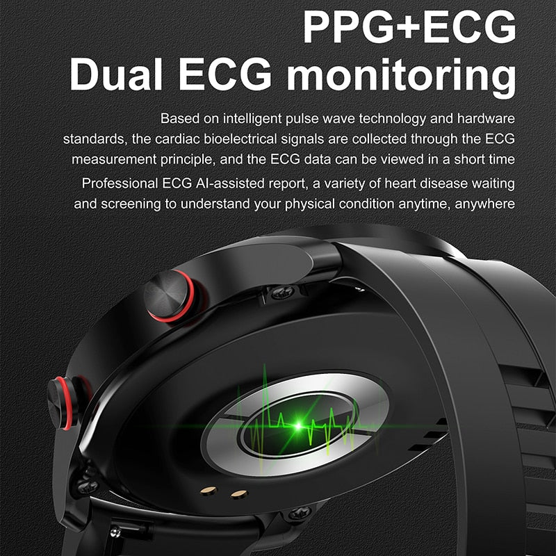 Smart watch men bluetooth health monitor