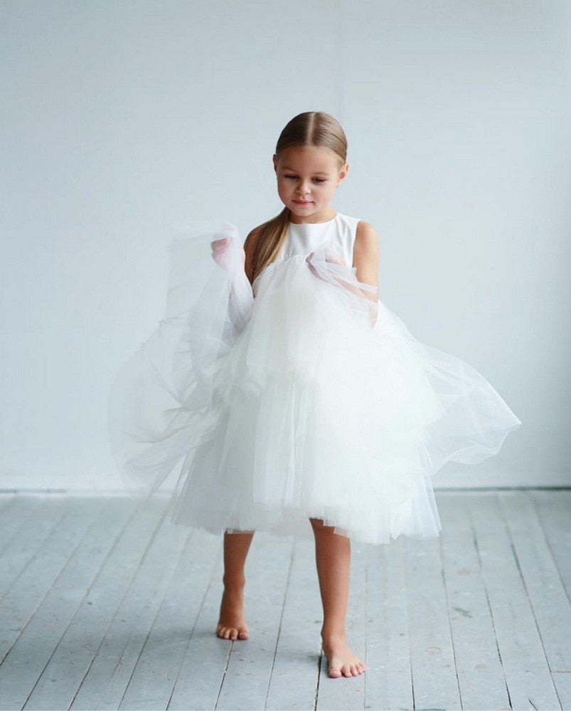 party dress little girl white