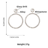 Classic Rhinestone Big Hoop Earrings