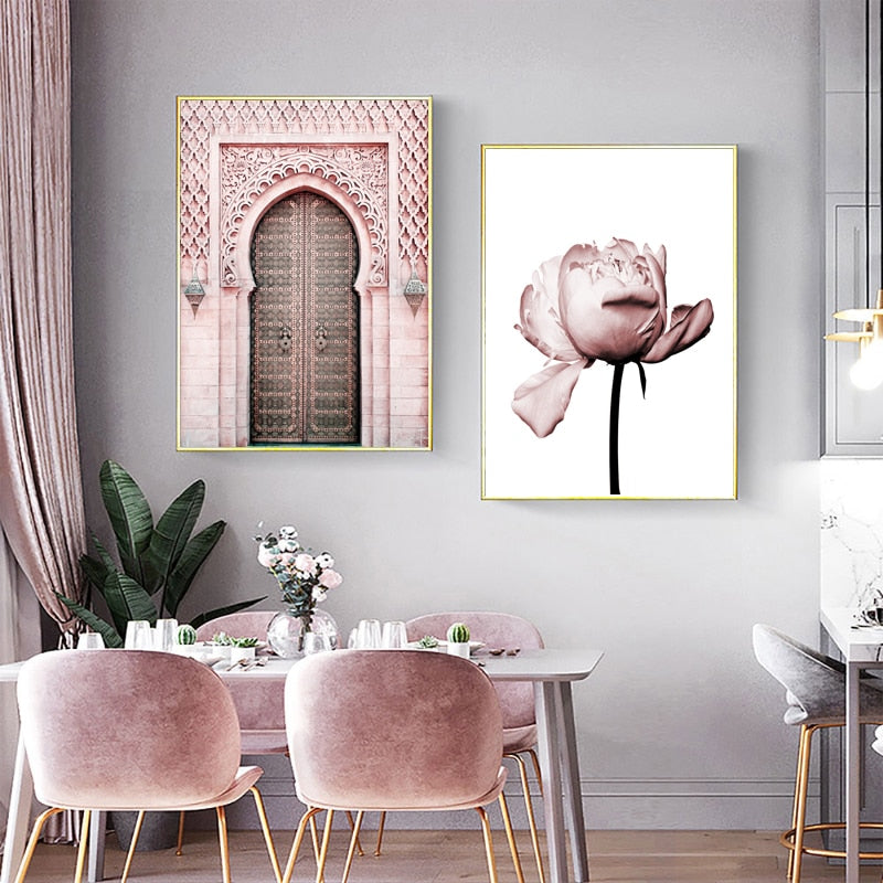 Pink Floral Islamic home decor canva