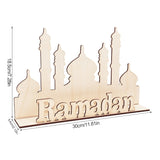 wooden eid ramadan mubarak decoration