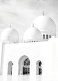 Chic islamic white mosque wallart canva