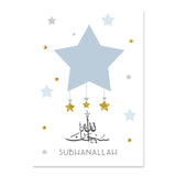 Kids muslim home decor wallart canva