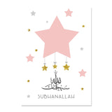 Kids muslim home decor wallart canva
