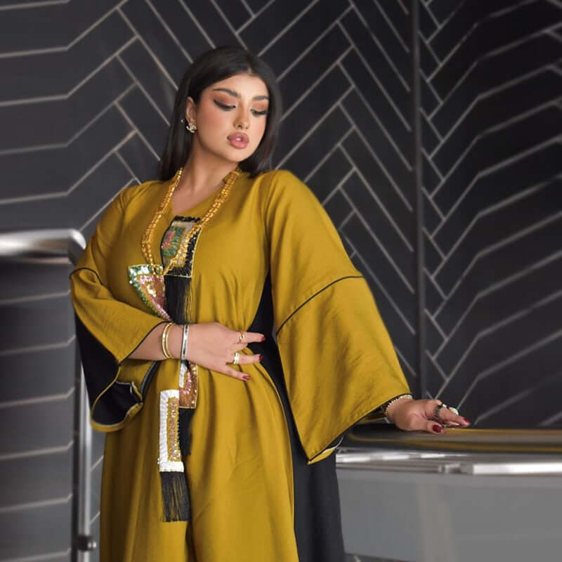 Patchwork Abaya Jalabiya Dress Ritaj Gifts