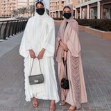 Chic abaya kaftan white
