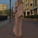 Classy abaya kaftan beige