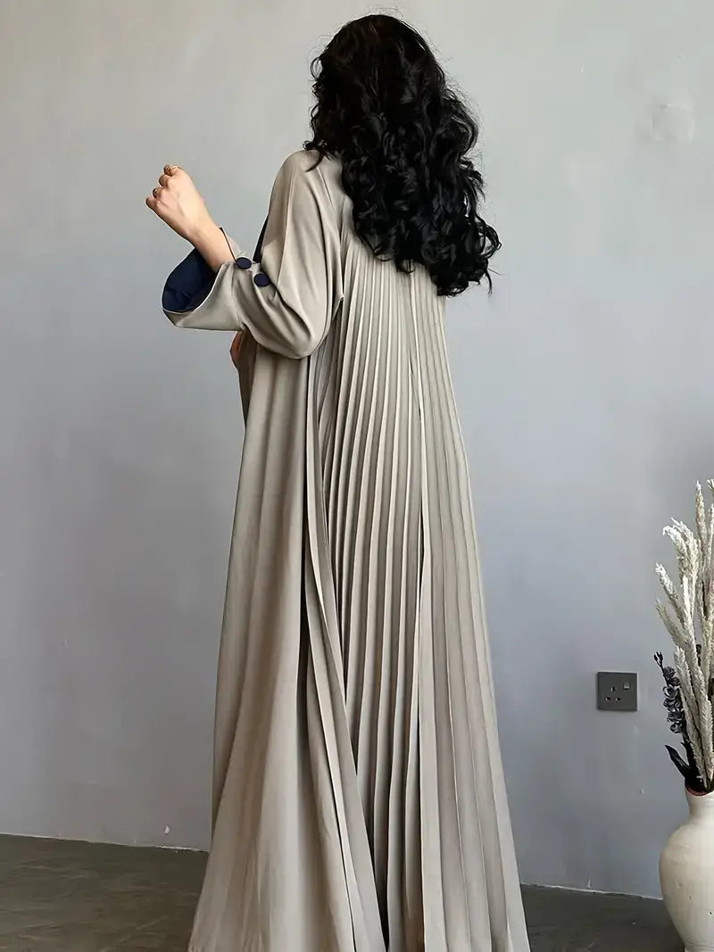 Veste kimono Breeze kaki/rouge vin