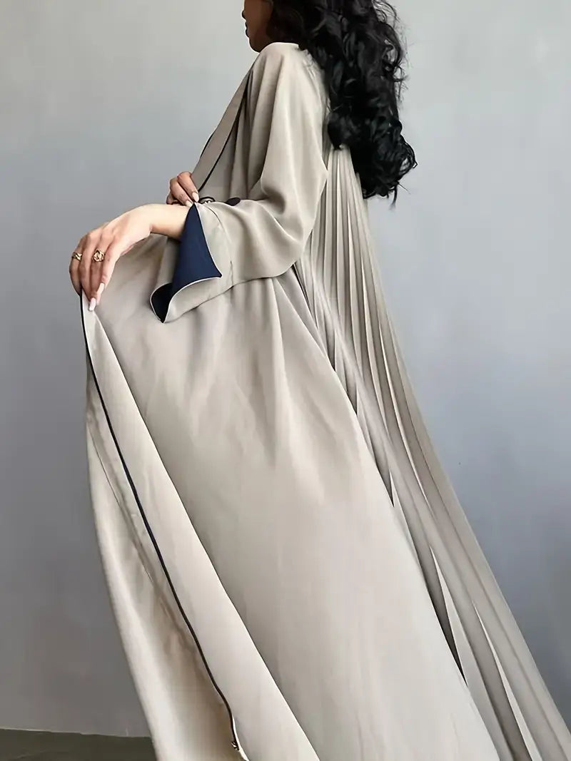 Veste kimono Breeze kaki/rouge vin