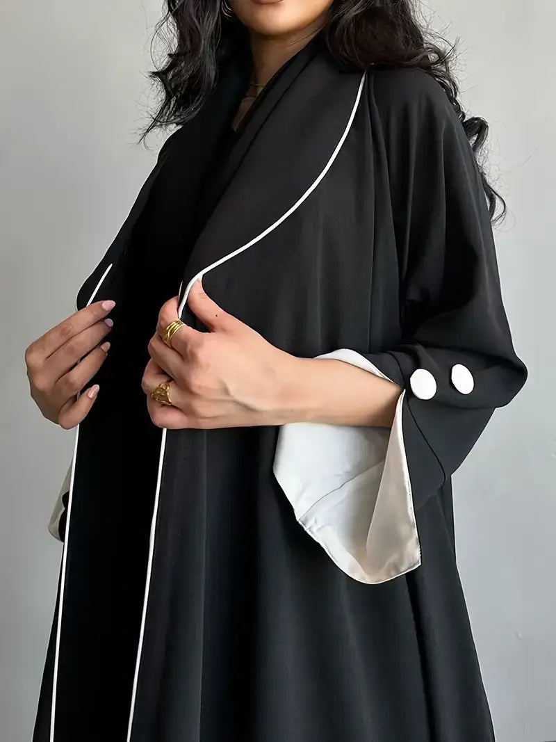 Veste kimono Breeze noire/grise