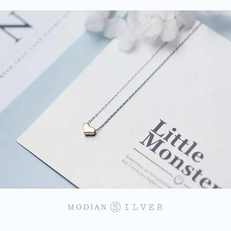 Love Motherday Daughter gift silver necklace