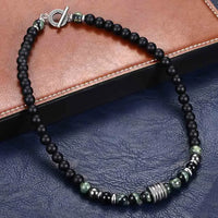 beads necklace gift for him stone jewelry