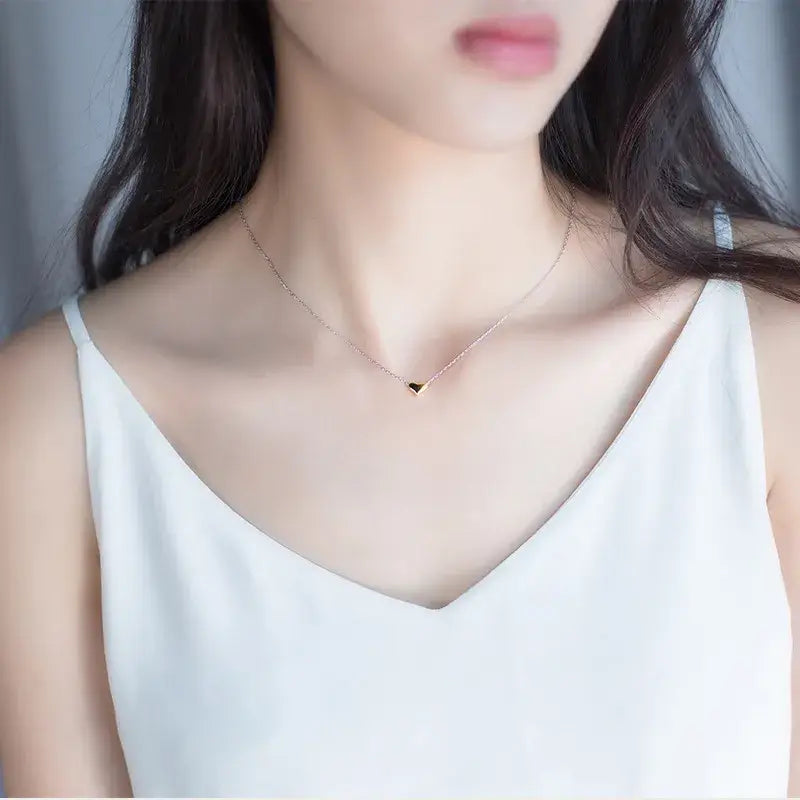 Love Motherday Daughter gift silver necklace
