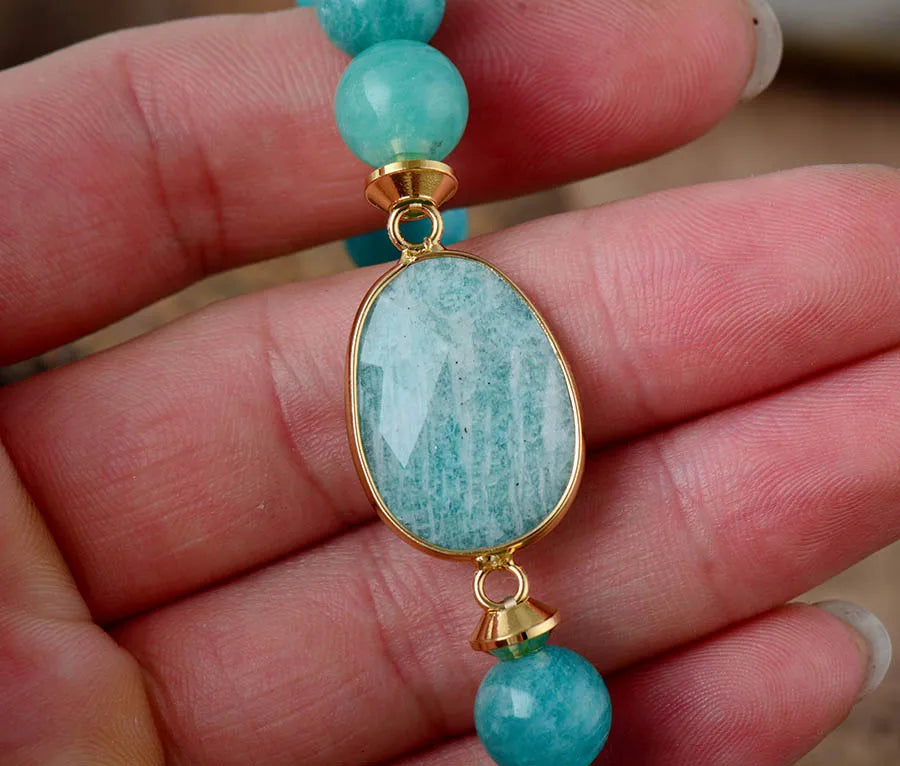 SerenityStone Amazonite Bracelet — Handmade Balance & Harmony