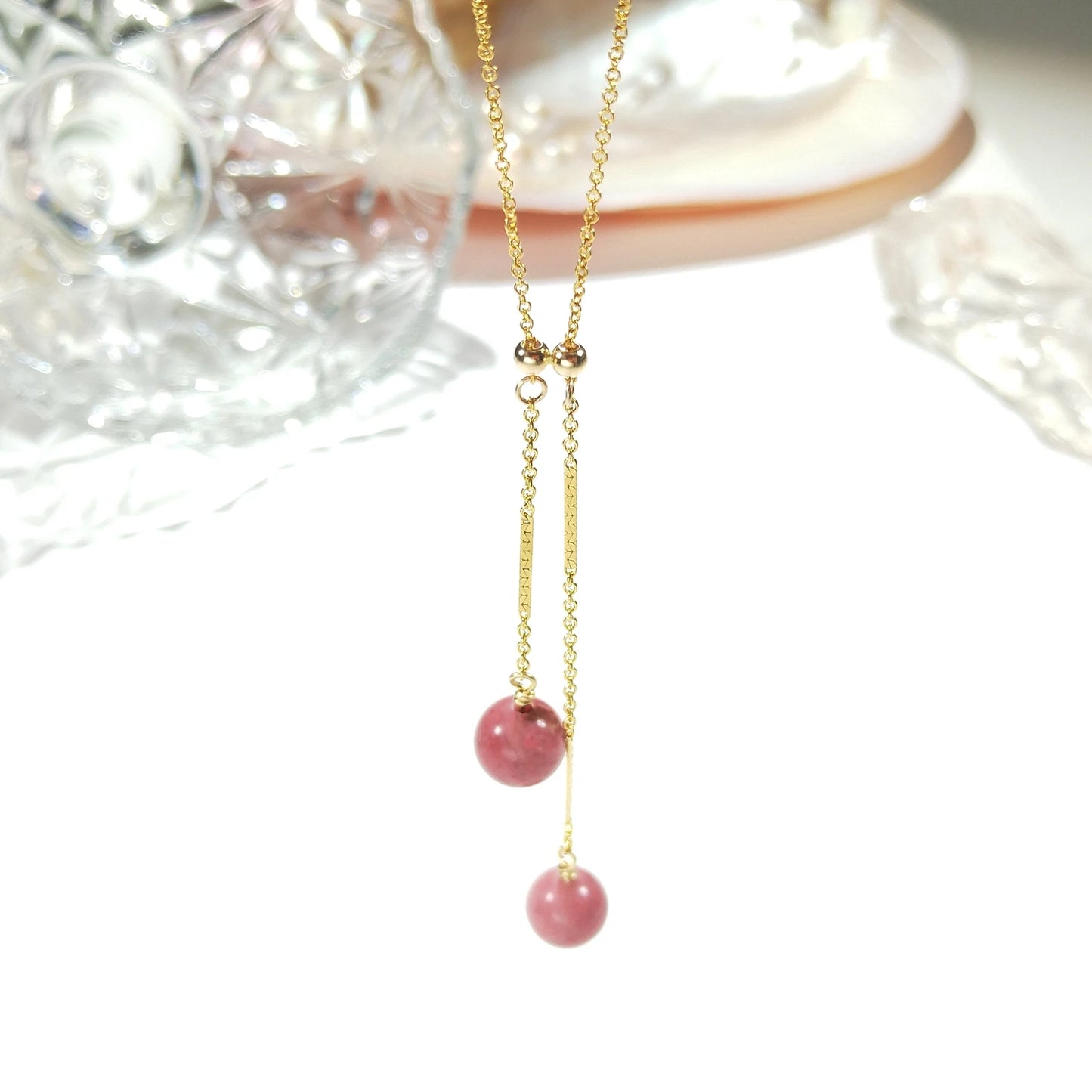 GoldenHarmony Healing Gems Necklace — 14K Gold Filled