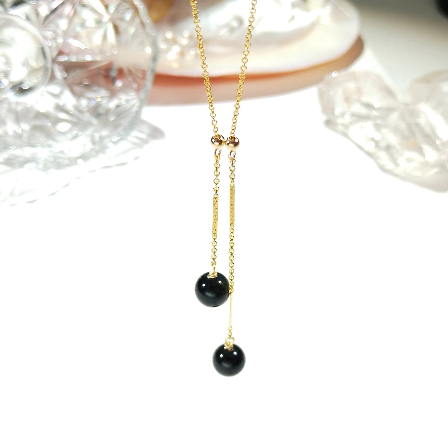 GoldenHarmony Healing Gems Necklace — 14K Gold Filled