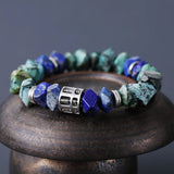 AzureFlow African Turquoise Bracelet — Stainless Steel & Natural Stone
