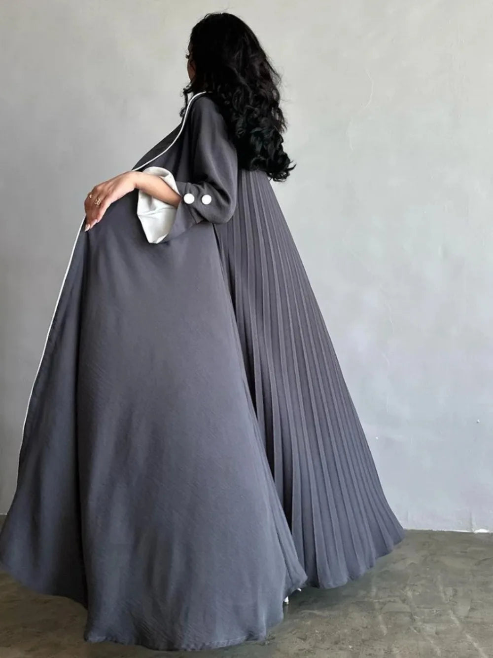 Veste kimono Breeze noire/grise