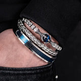 luxurious semi stone men bracelet to gift