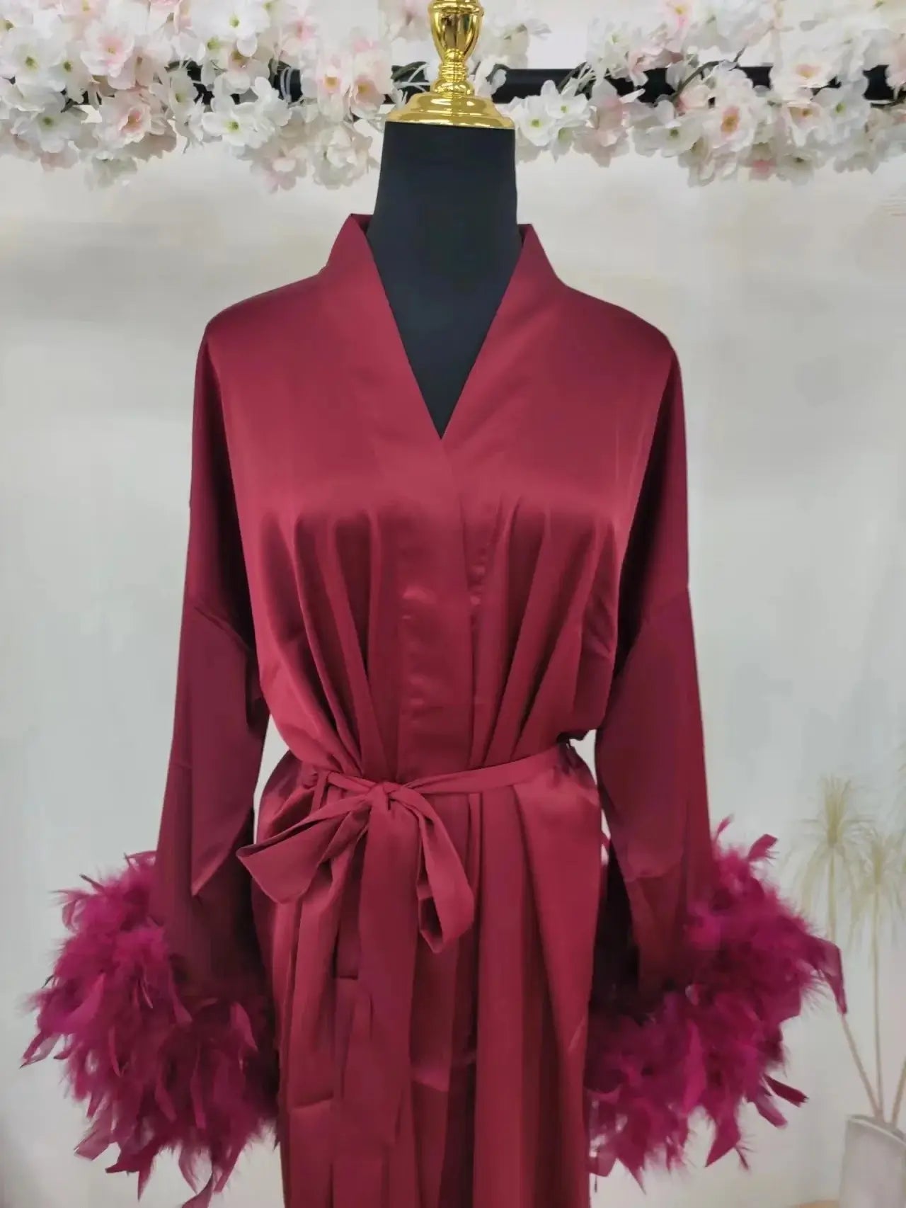 Bridal Robe Feather, Bridal Gift Newly Married