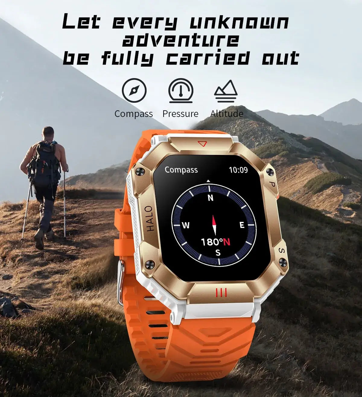 Outdoor Smartwatch Android iOS Compatible Watch