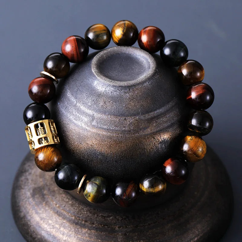SteelWave Minimalist Bracelet — Stainless Steel & Natural Stone