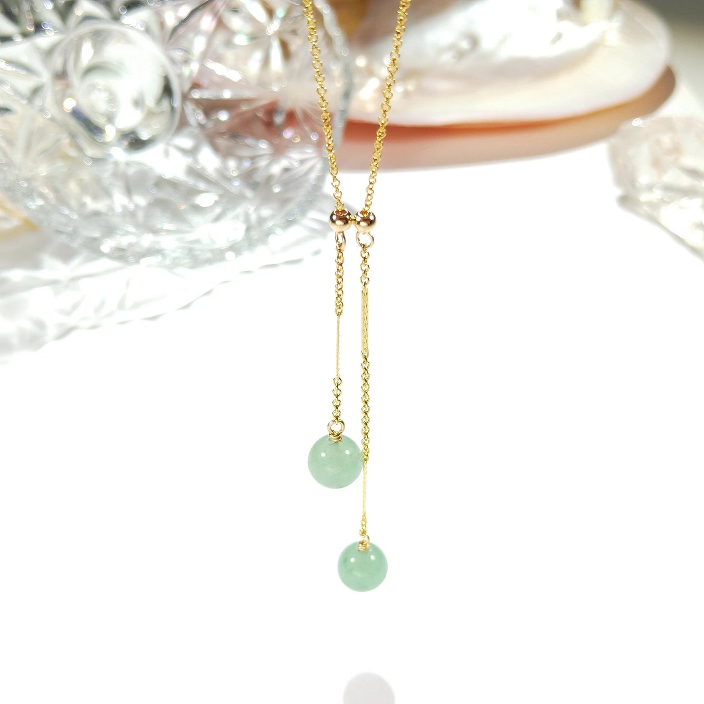 GoldenHarmony Healing Gems Necklace — 14K Gold Filled