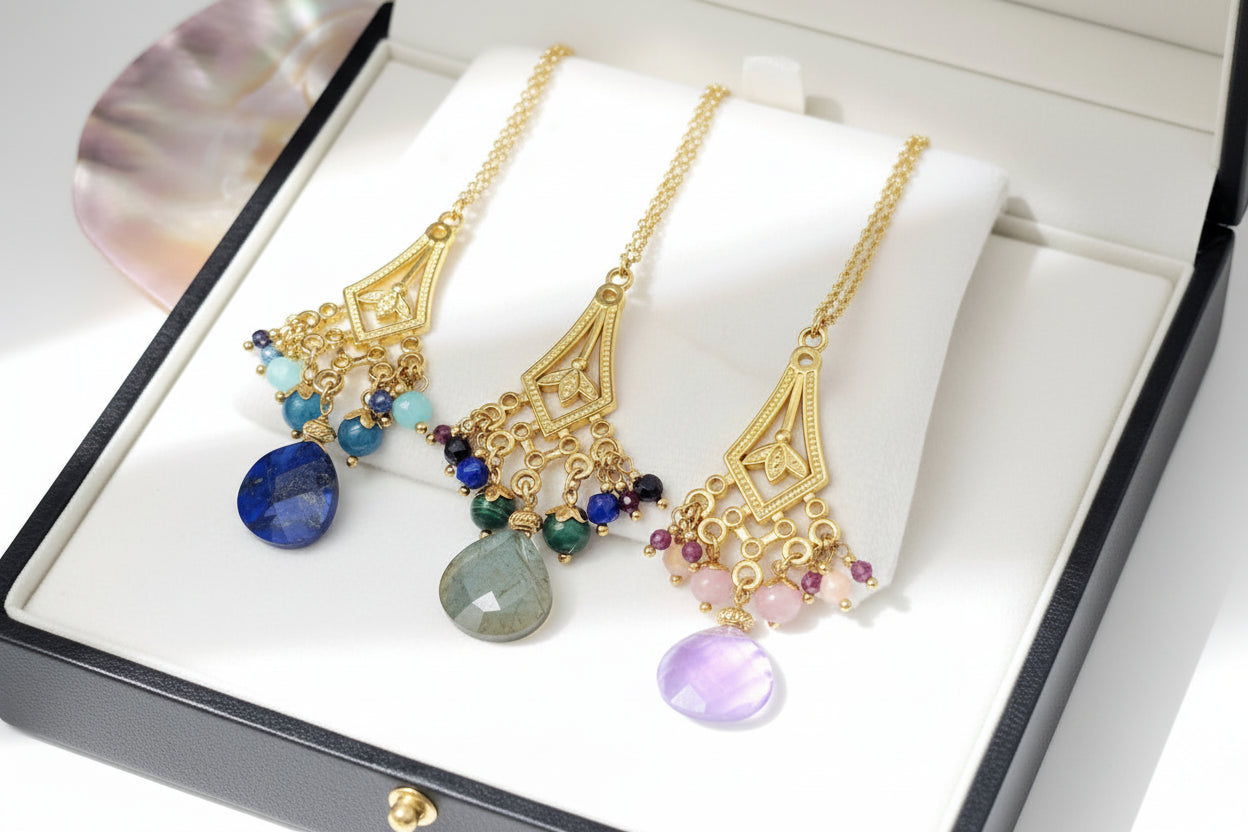  natural stone necklace mother day spiritual gifts